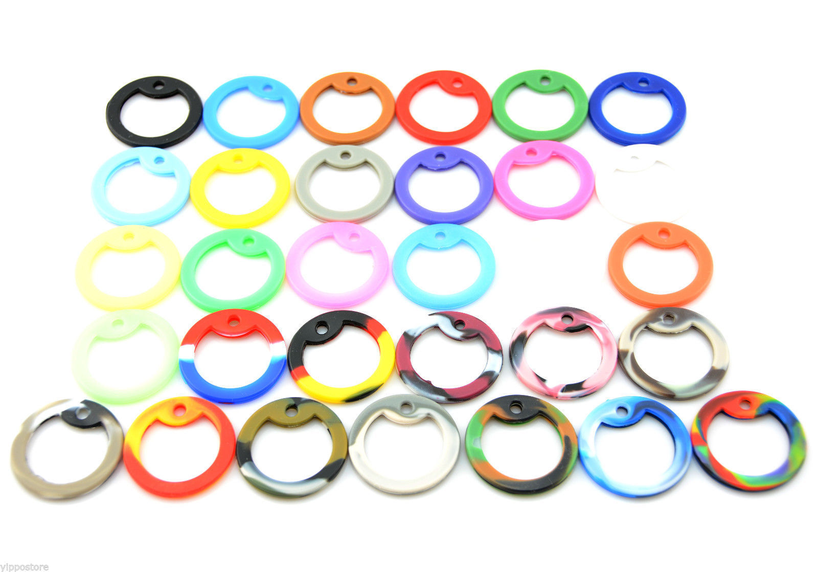 Pack of 10 Military Army ID Dog Tag Rubber Silicone Silencers Many Colors Choose