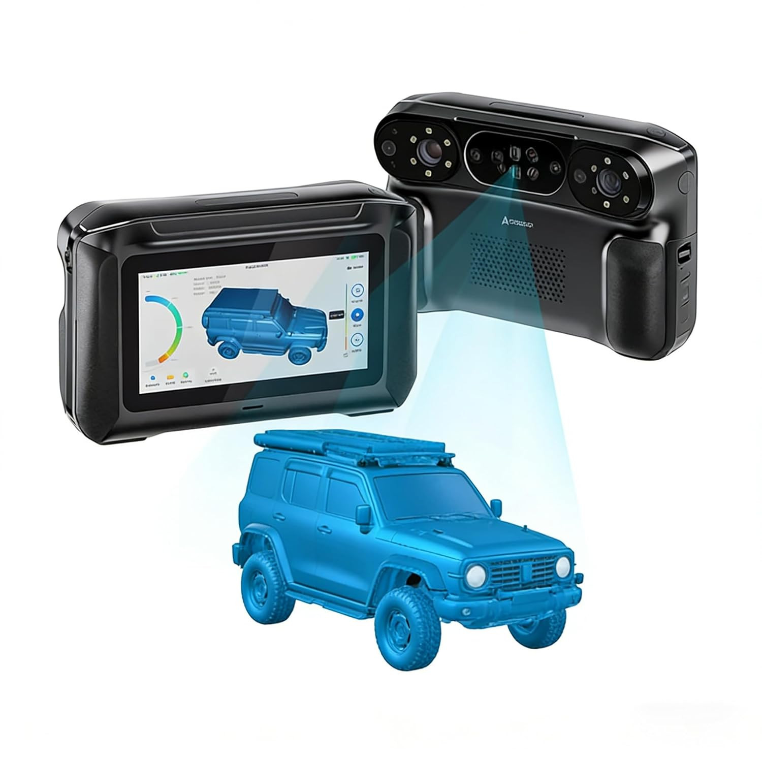 Sermoon P1 3D Scanner, Handheld 22+7+1 Blue Laser&Infrared Wireless 3D Scanner w
