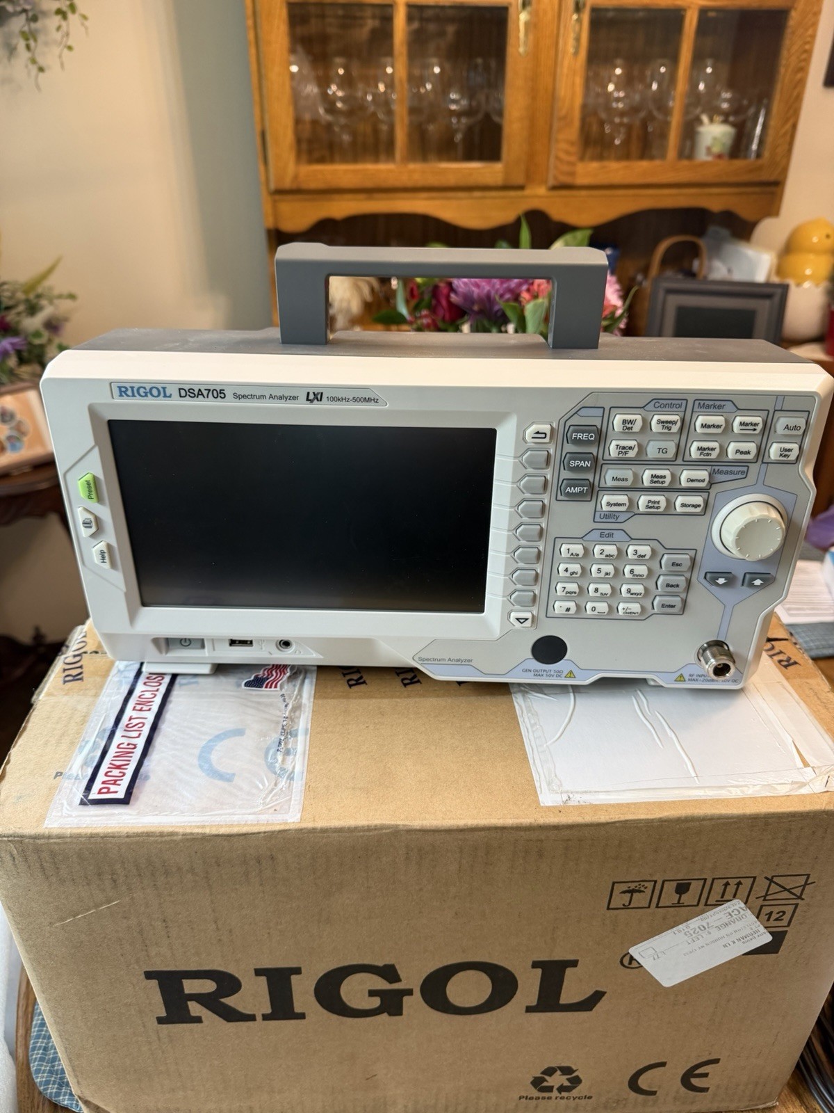 RIGOL DSA705 Benchtop Spectrum Analyzer 100kHz-500MHz LXI w/ Handle