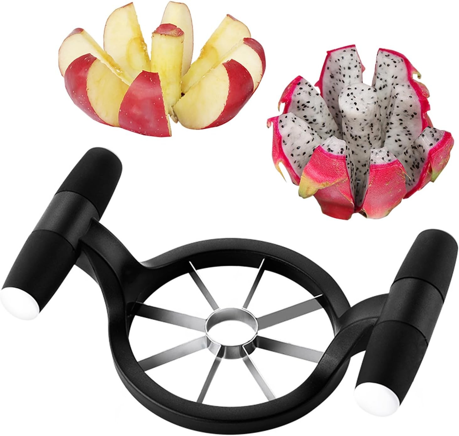 Apple Slicer, 7.5 Inch Extra Large Apple Cutter, 8-Blade Stainless Steel Fruit S