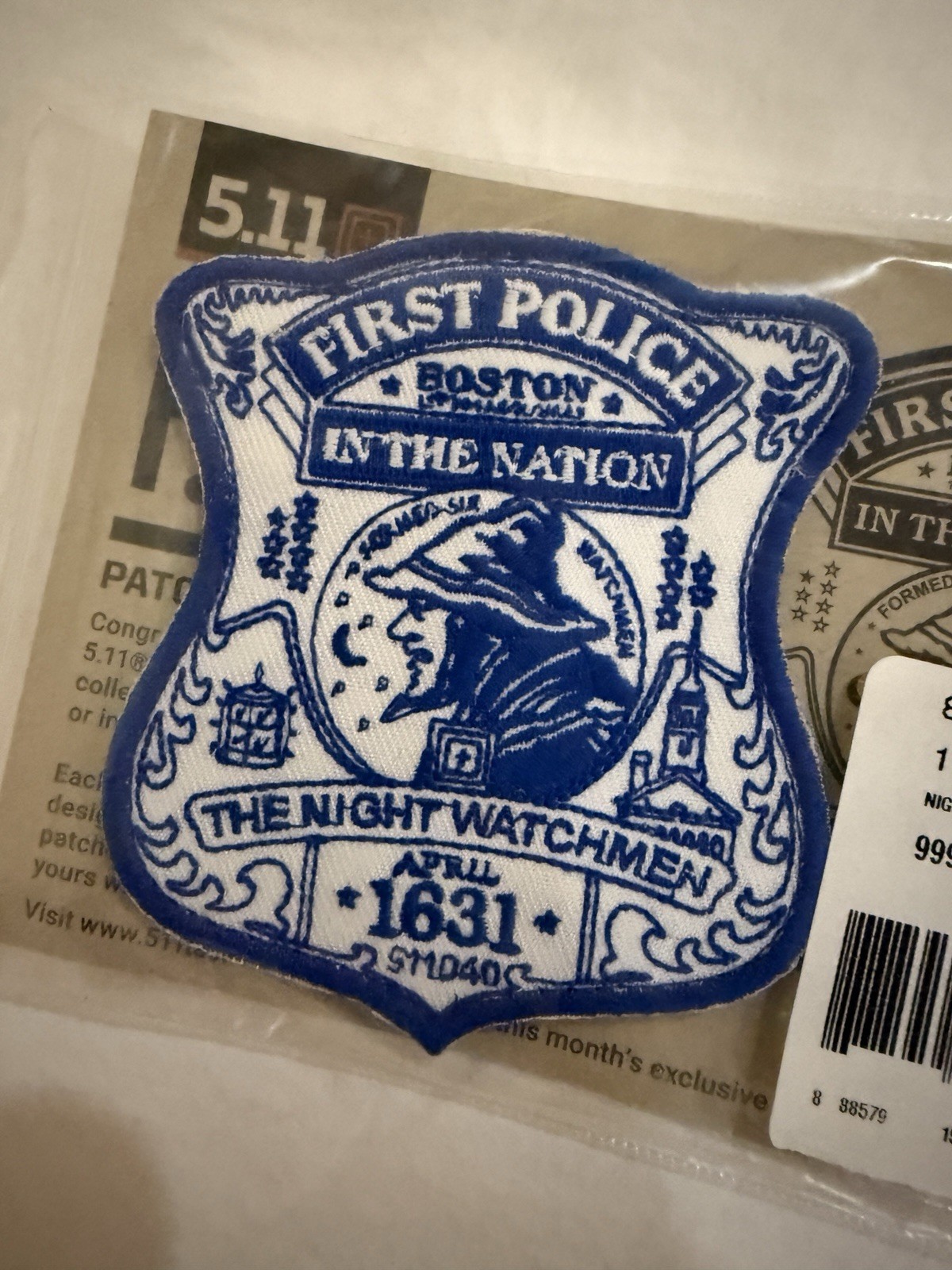 5.11 Tactical POTM Patch Of The Month April 2017 Night Watch 511040 - RARE
