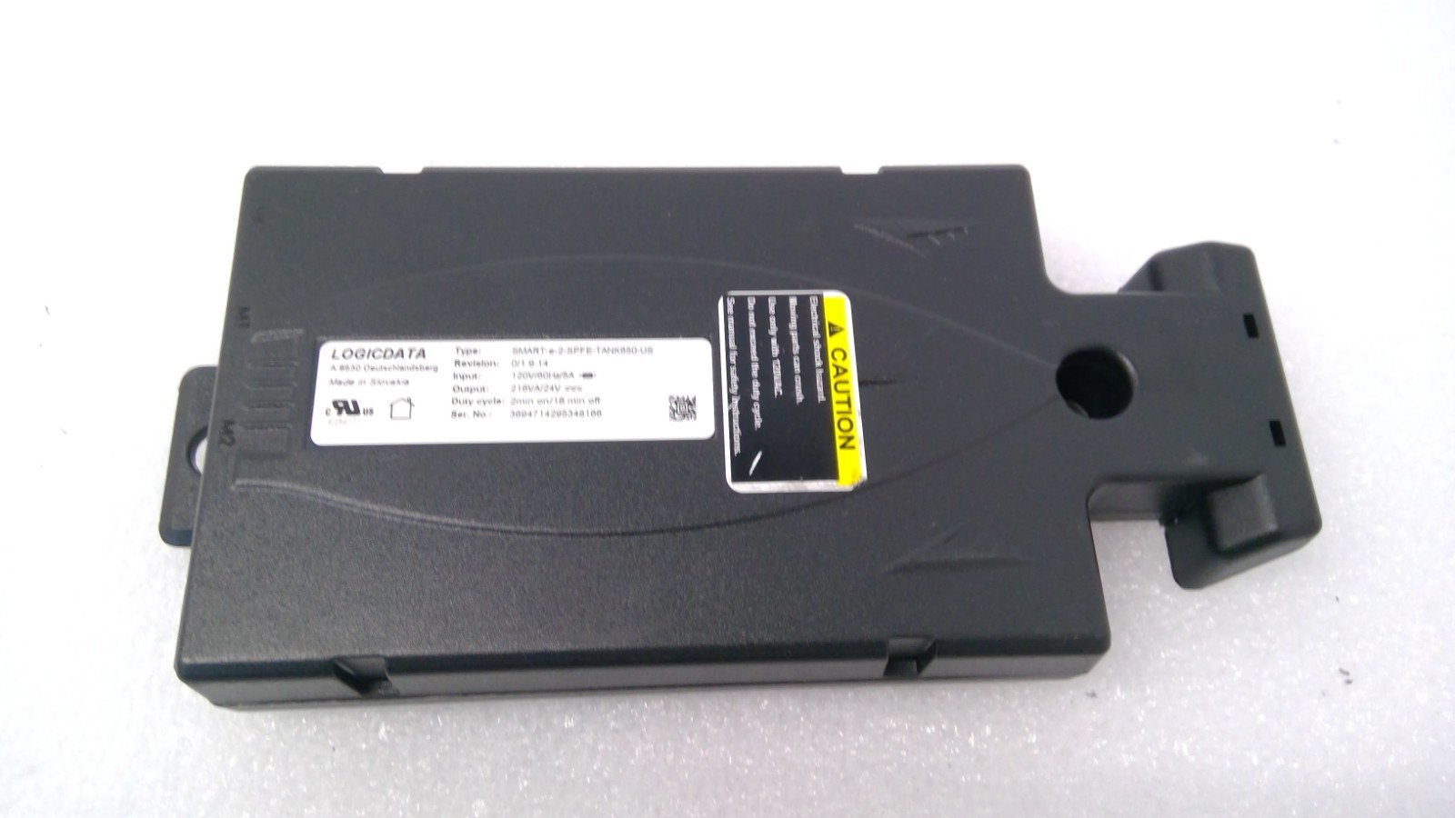 Logicdata A-8530 Control Box SMART-e-2-SPFE-TANK650-US Rev 0/1.9.14 Desk PSU