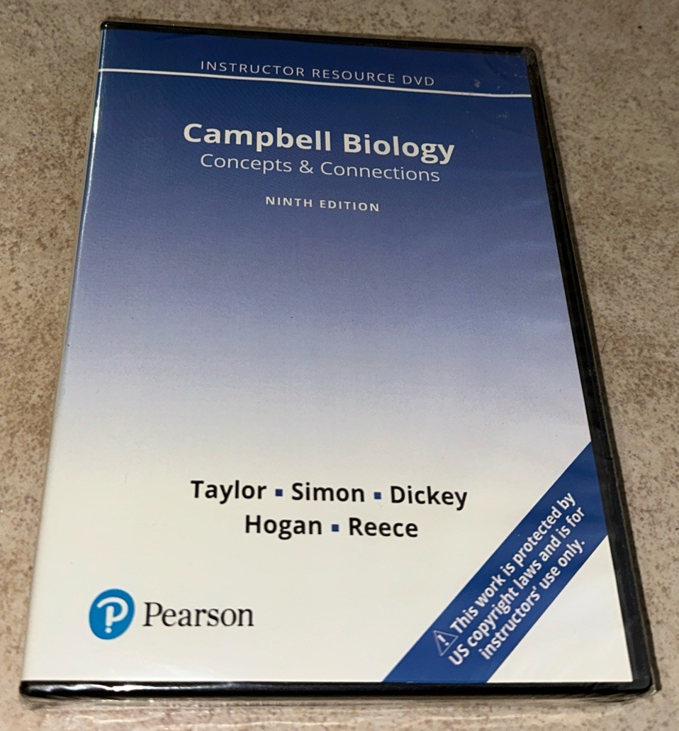Campbell Biology Concepts & Connections Instructor Resource DVD 9th Edition NEW