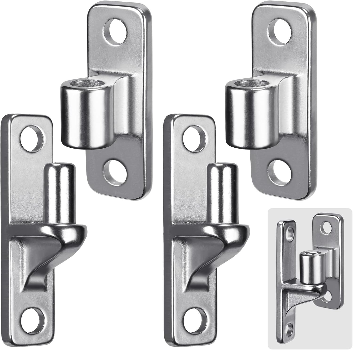 304 Stainless Steel Gate Hinges, One Piece with Non-Welding Gate Hinges