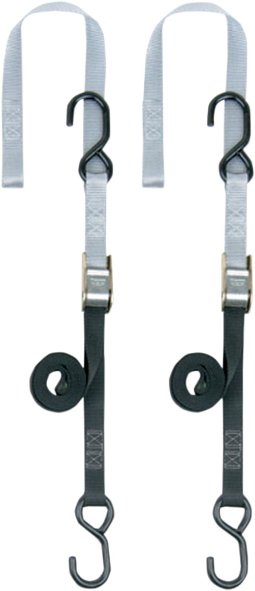 POWERTYE MFG. POWERTYE MFG 23624 1 Inch Soft-Tye Tie-Downs 5.5 Feet Silver