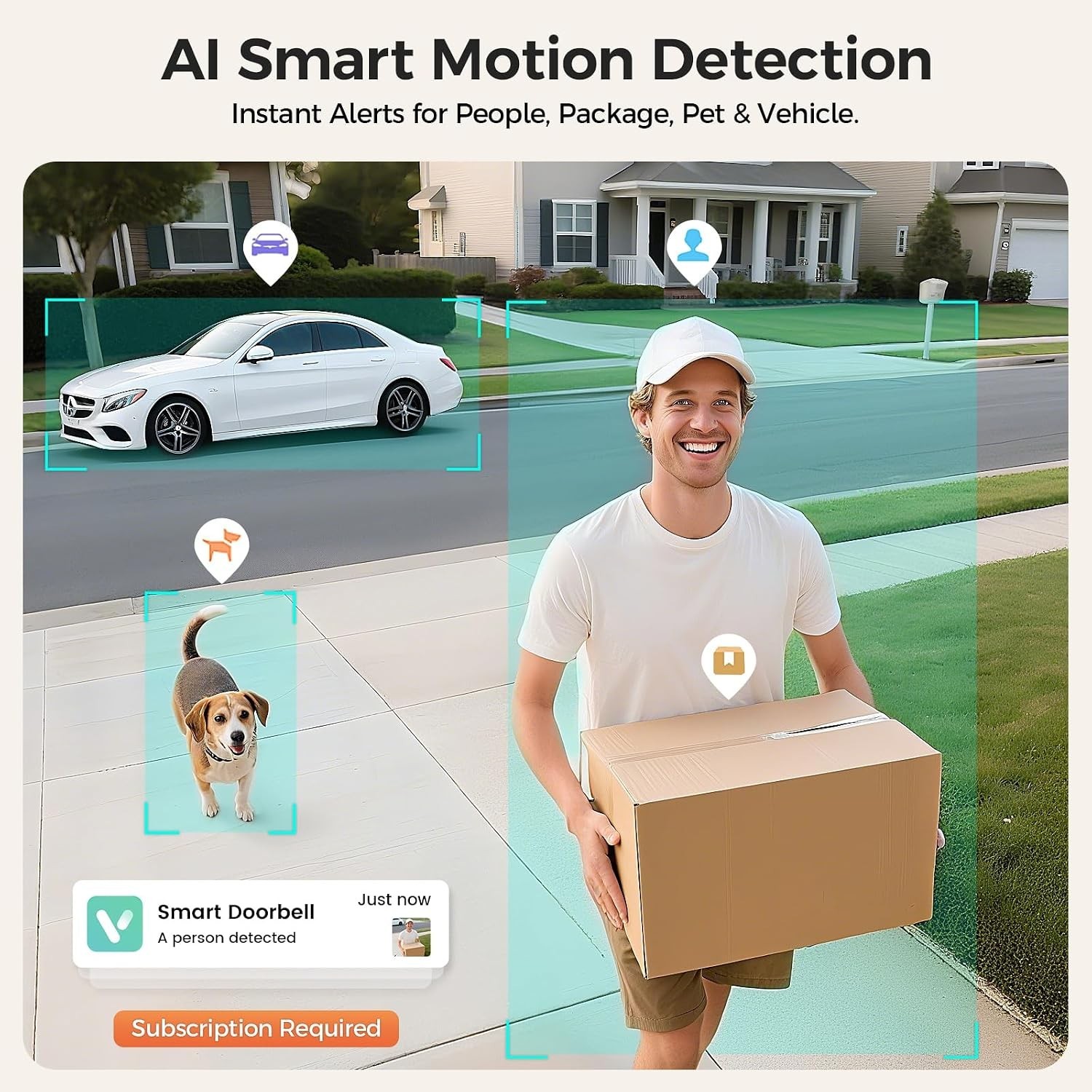 DB4 Ultra HD Wireless Doorbell Camera - Night Vision & Wide Angle View