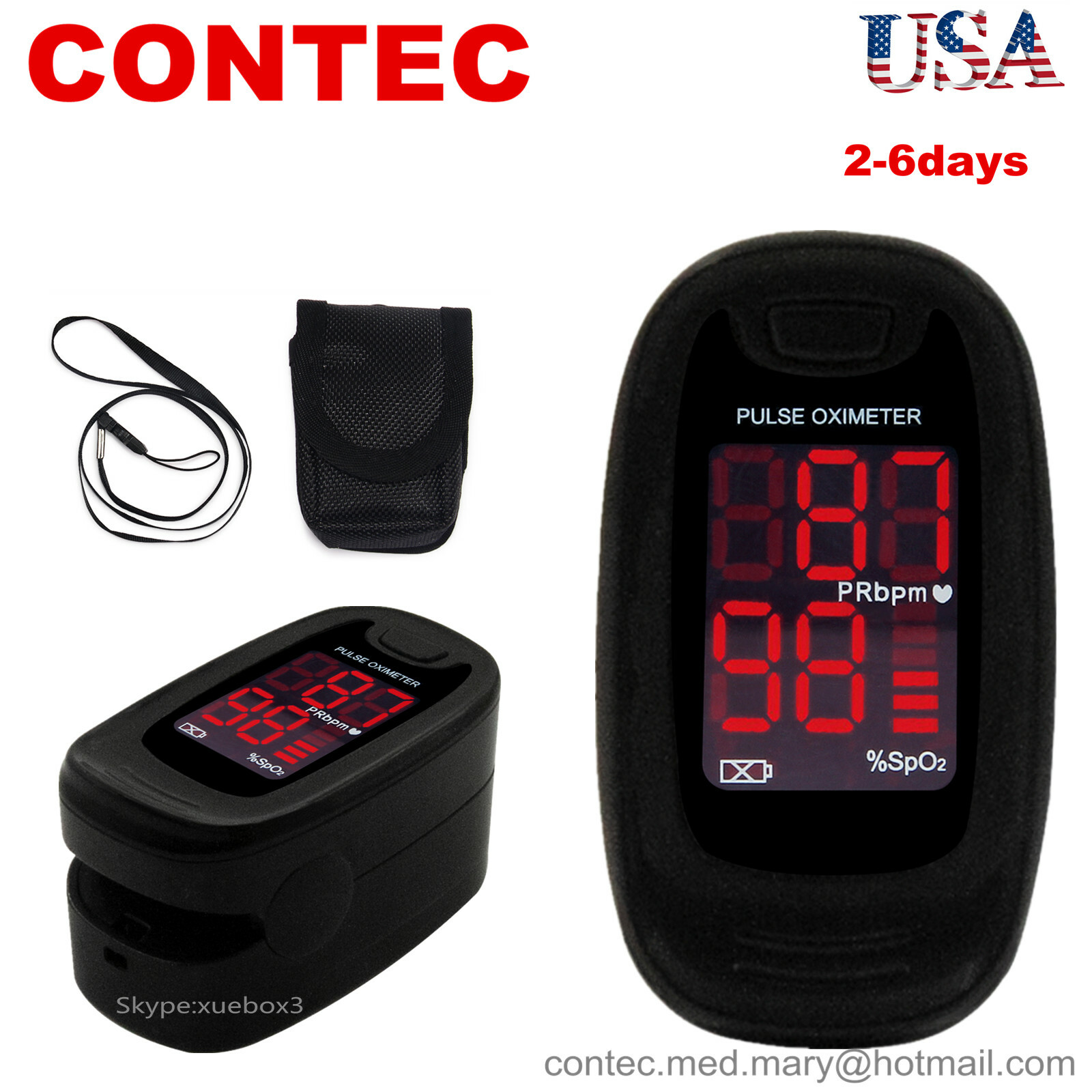 Finger Pulse Oximeter Heart Rate Blood Oxygen  CMS50M