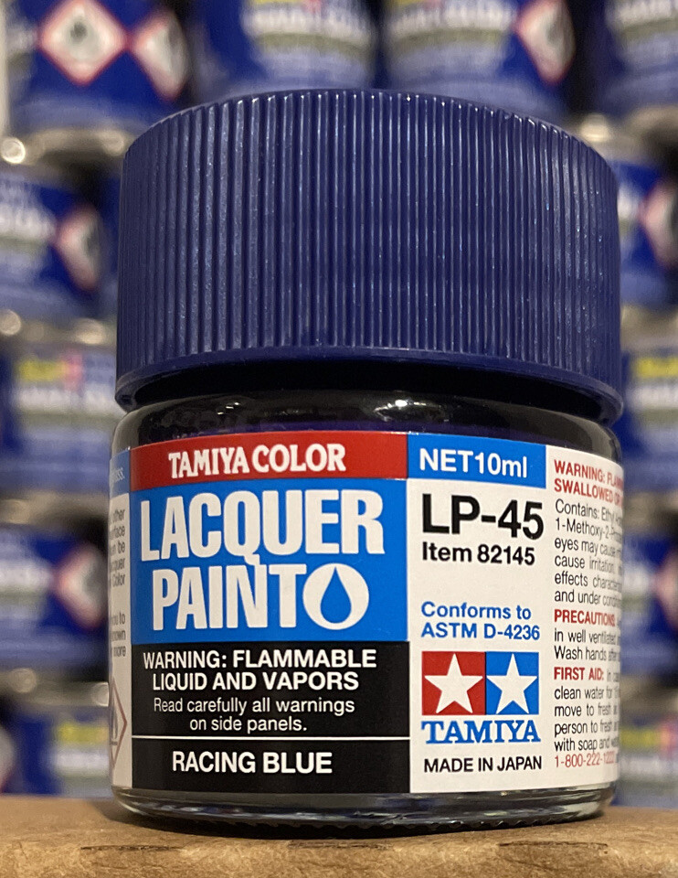 Tamiya Color lacquer color LP-45, Racing Blue.