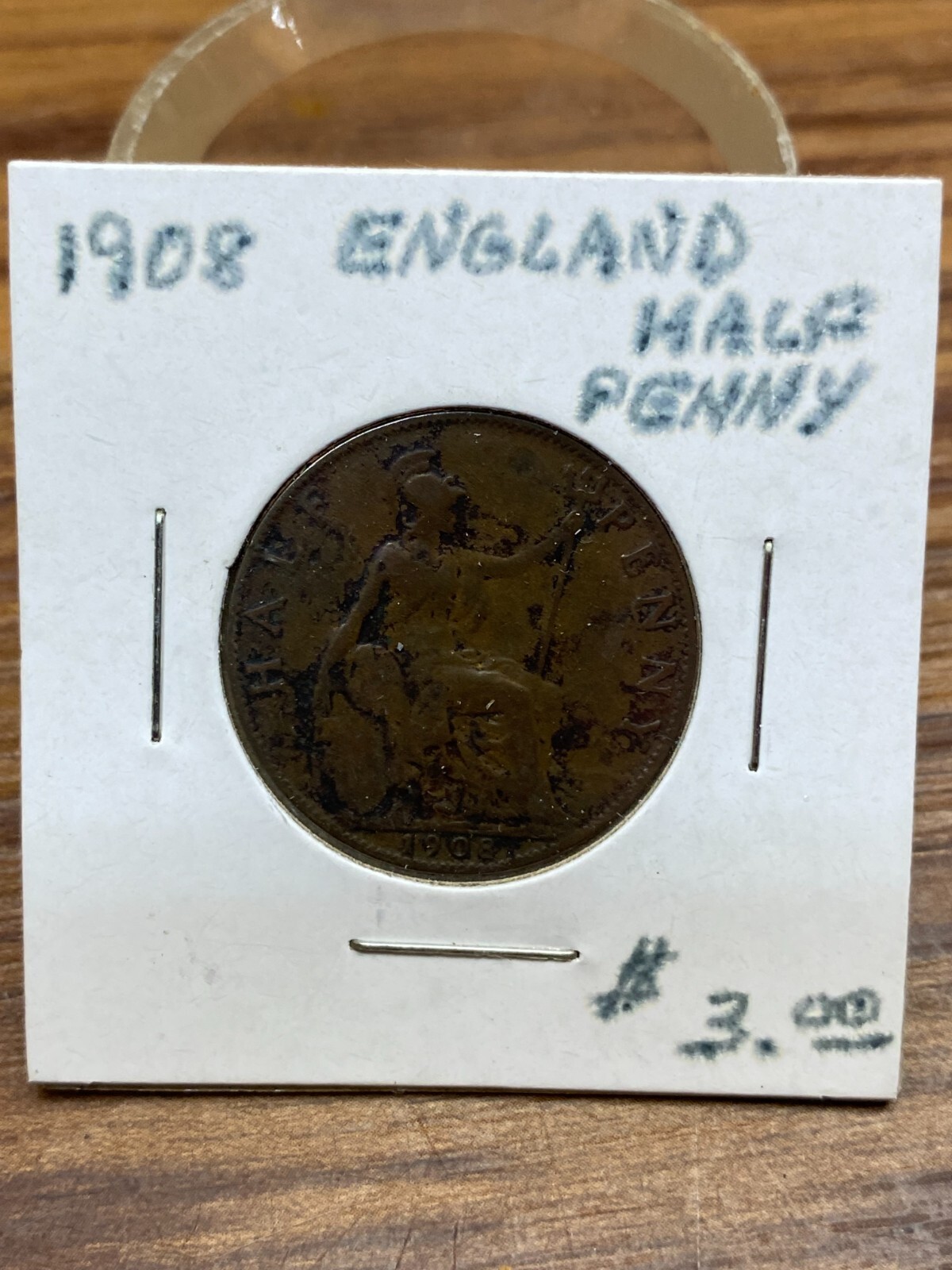 STORAGE UNIT FIND 1908 England Half Penny Coin