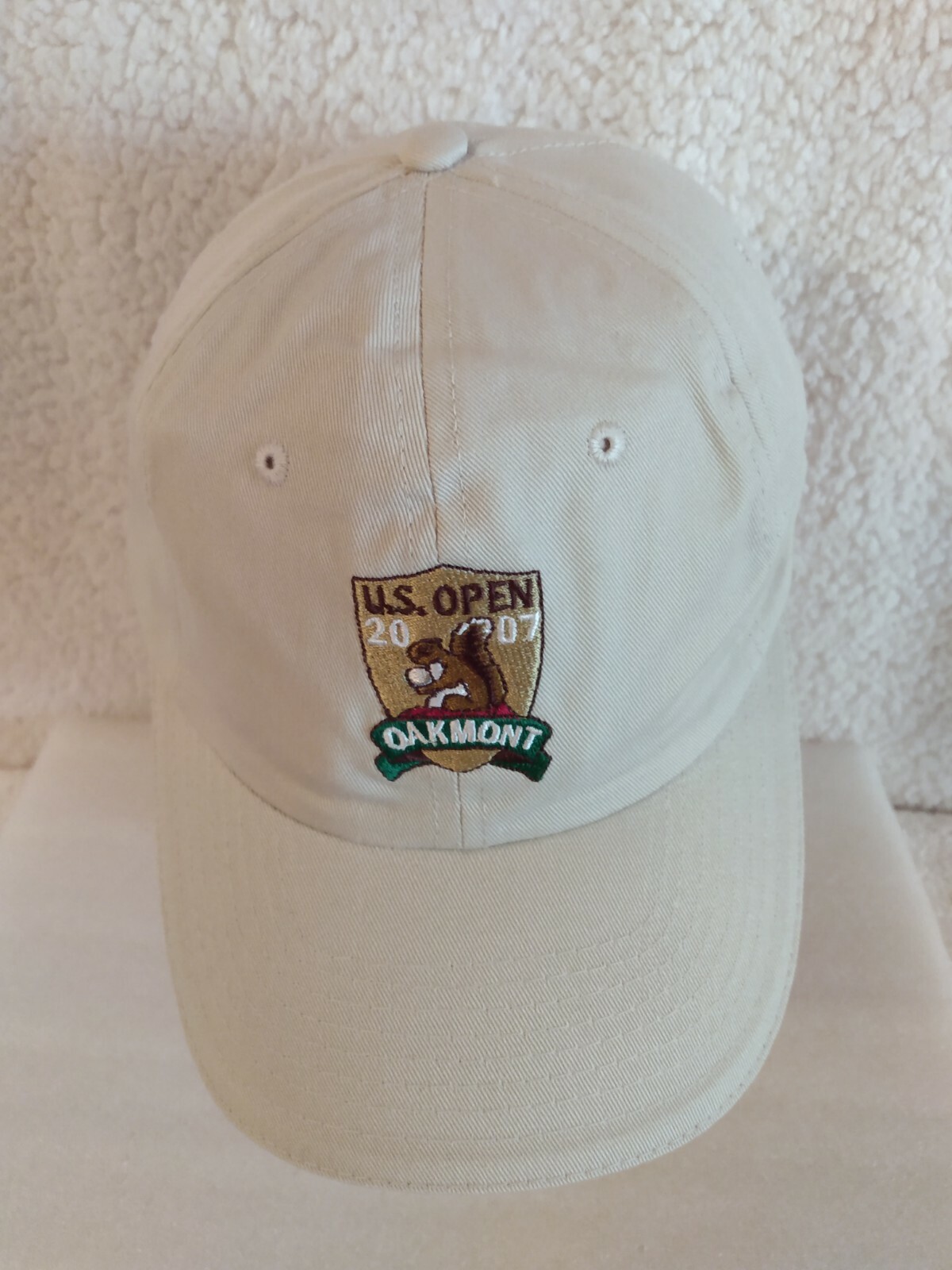 US Open 2007 Oakmont Golf Hat - USGA Member Strapback Cap Tan NOS