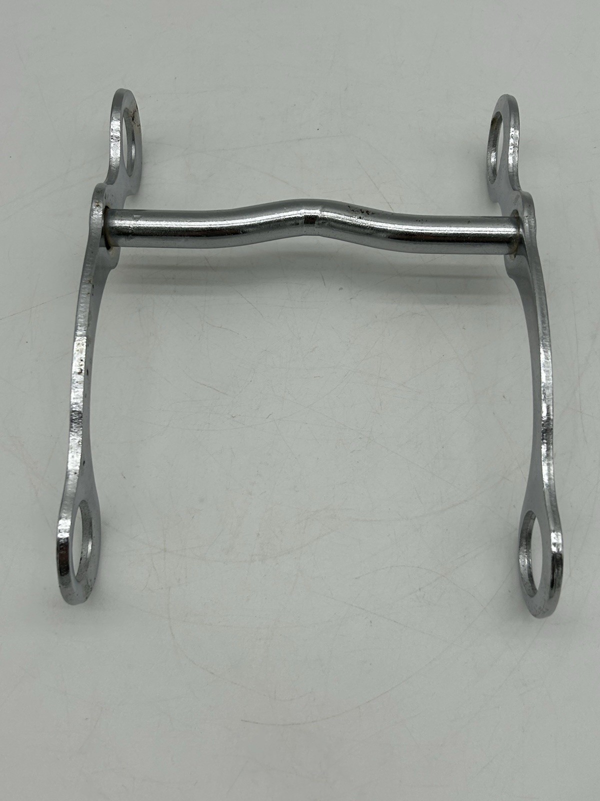 Western Style Solid Shank Pleasure Style 5 1/4”Mouth Horse Bit Chrome Plated