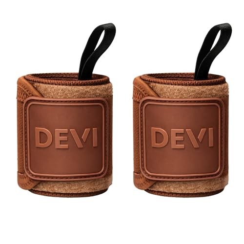 Wrist Wraps for Weightlifting 18" with Thumb Loop- Professional Quality, Brown