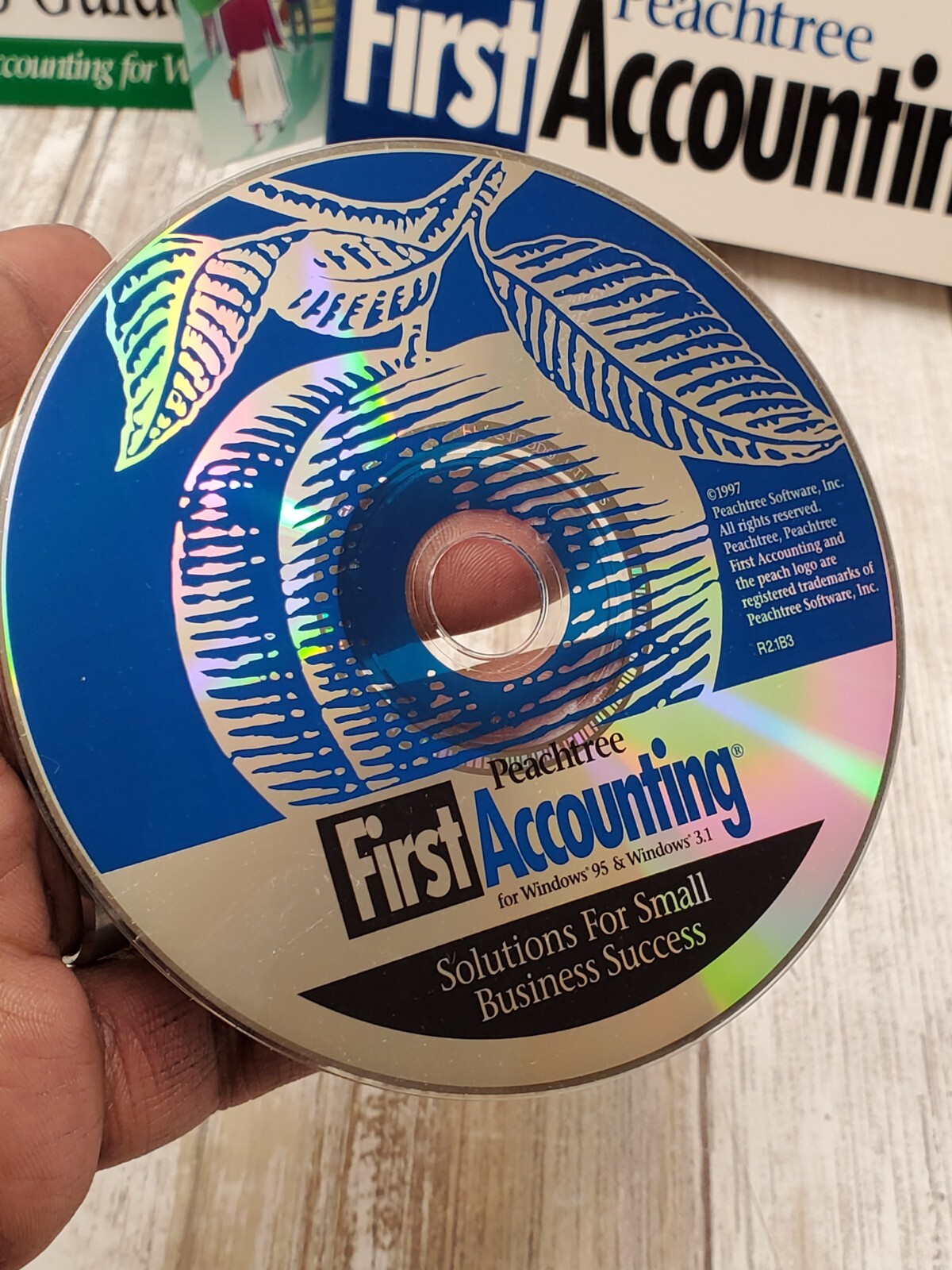 Peachtree First Accounting Windows 95 & Windows 3.1 PC 3.5 Floppy Diskettes & CD