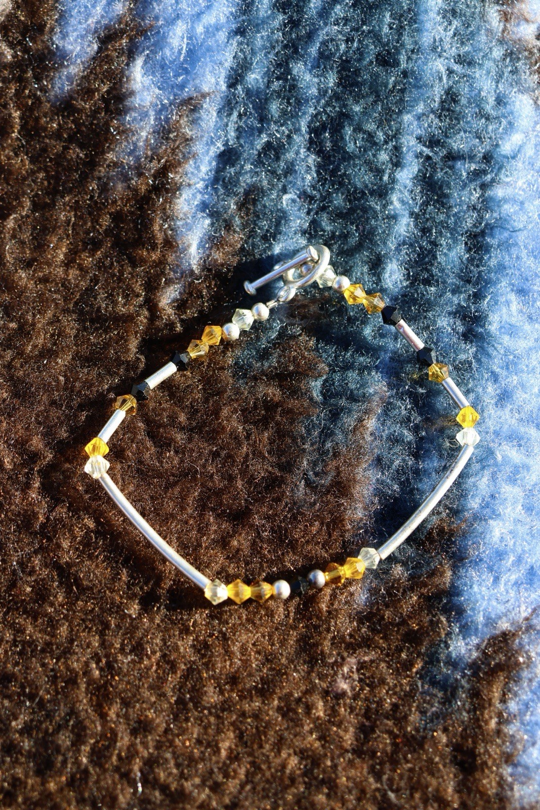 Yellow Handmade Beaded Bracelet