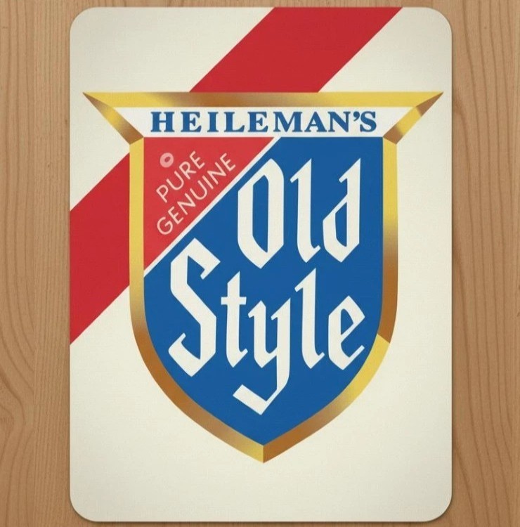 Old Style Beer 9.5 x 8 Mouse Pad With Anti-Slip Rubber Backing Made In USA
