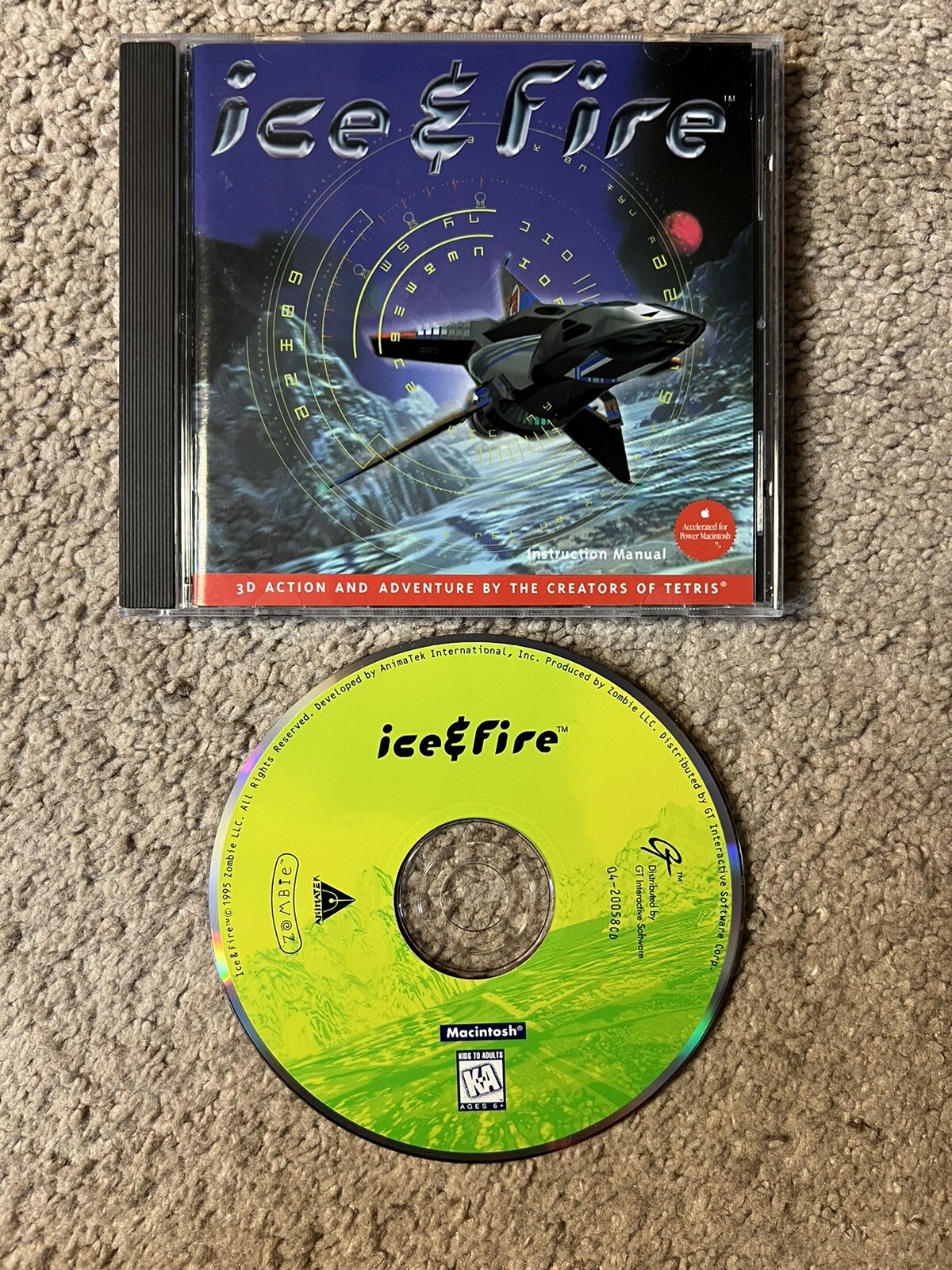 Ice & Fire PC Cd-Rom 1995 Zombie GT Interactive - 3D Action & Adventure