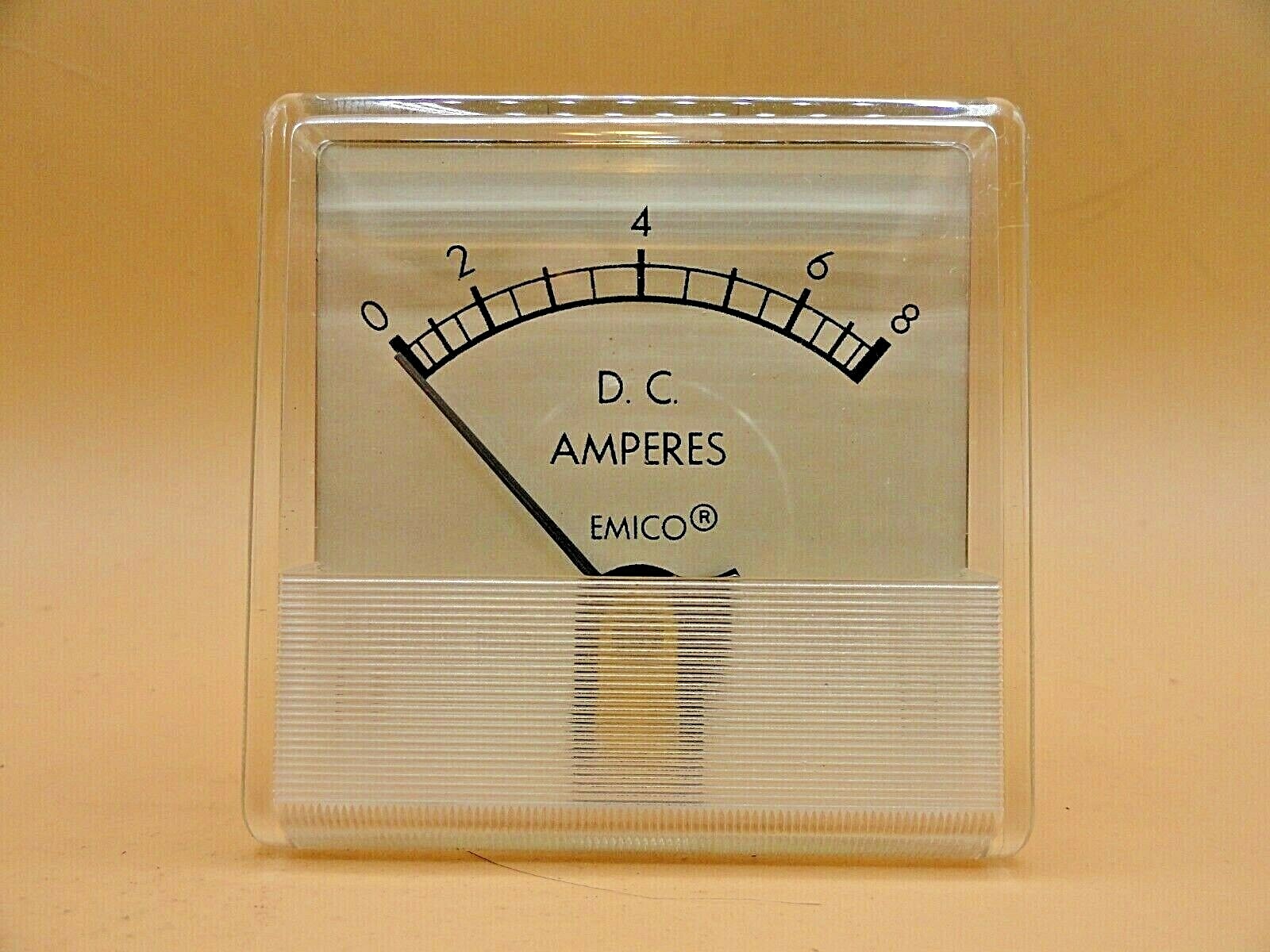 ANALOG EMICO PANEL METER DC AMMETER 0 - 8 AMPS (LOT OF 2)