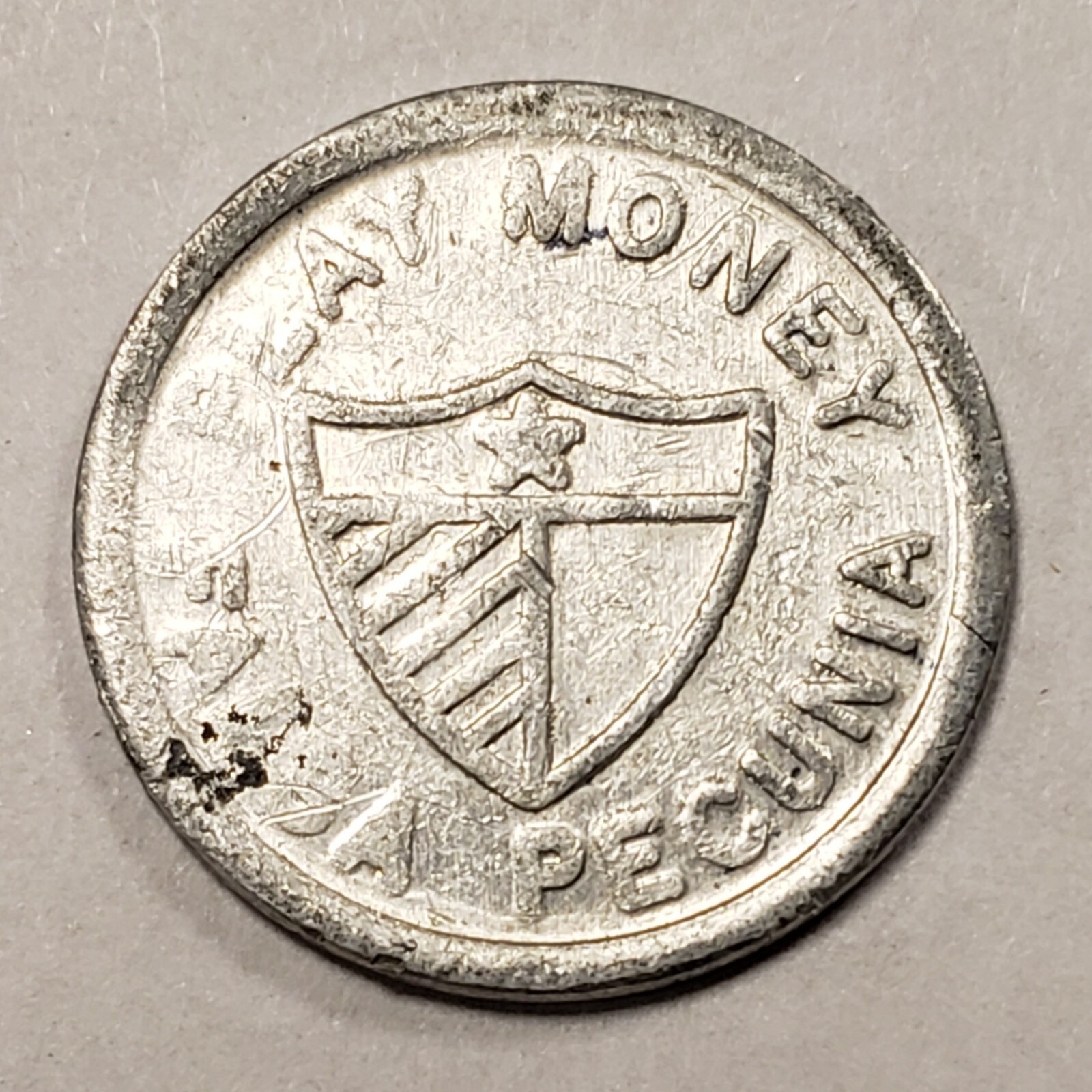 Novelty Play Money Fantasy Coin - 1858 Falsa Pecunia Uncle Sam Play Dime - X2870