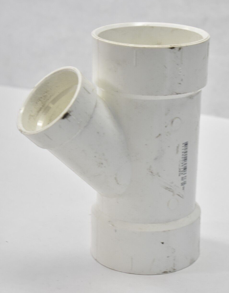 Charlotte Reducing Wye Pipe PVC White 3" x 3" x 2" Genuine OEM