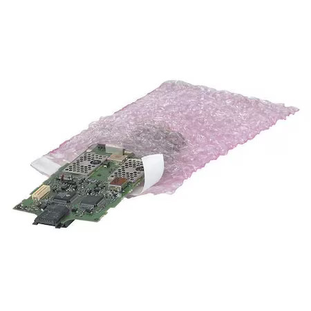 Zoro Select 39Uk77 Anti-Static Bubble Pouches, 4"X5 1/2", Pink, Pk1500,  39Uk77