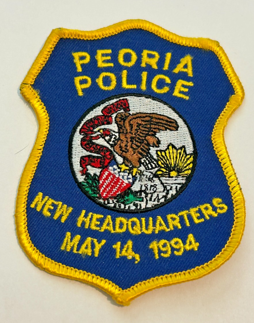 1994 Peoria Illinois Police New Headquarters Opening Patch Unused
