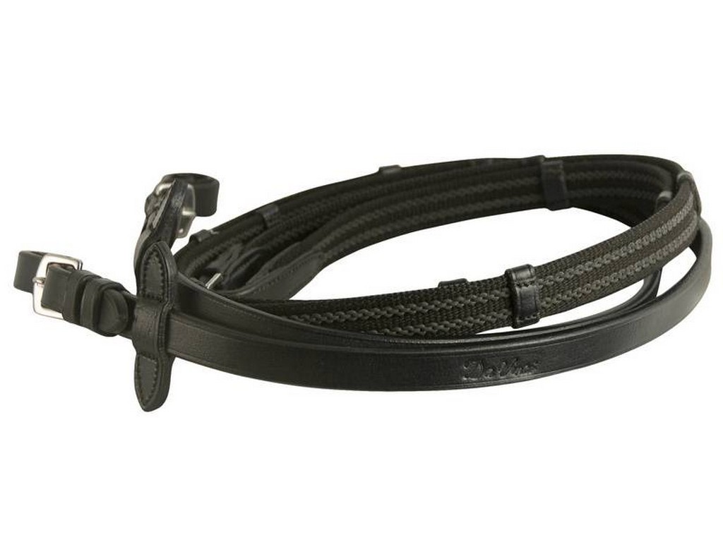 Da Vinci Reins Web Anti-Slip Buckle Ends 5/8 x 60 Black 558232