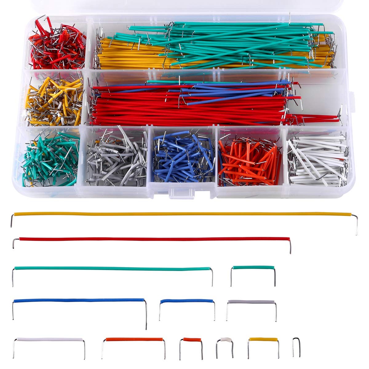 840-Piece Breadboard Jumper Wire Kit - 14 Assorted Lengths for Prototyping