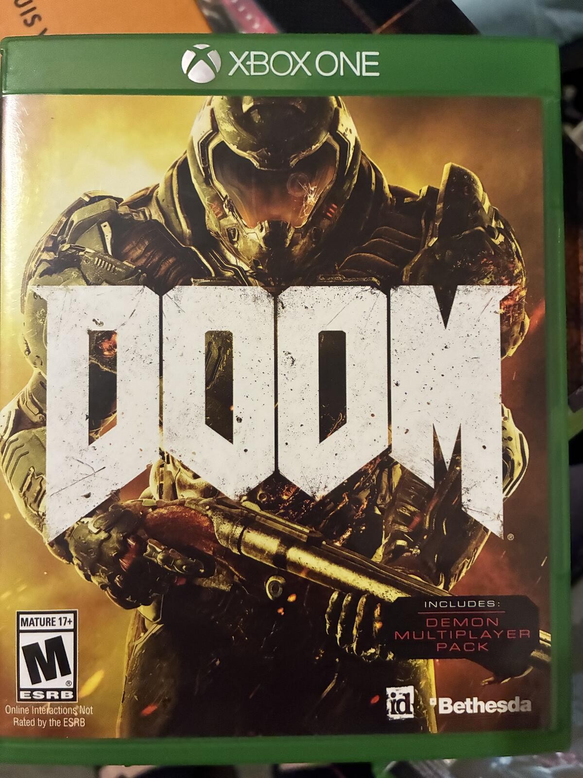 DOOM Video Game Xbox One Working Good Condition With Box & Papers