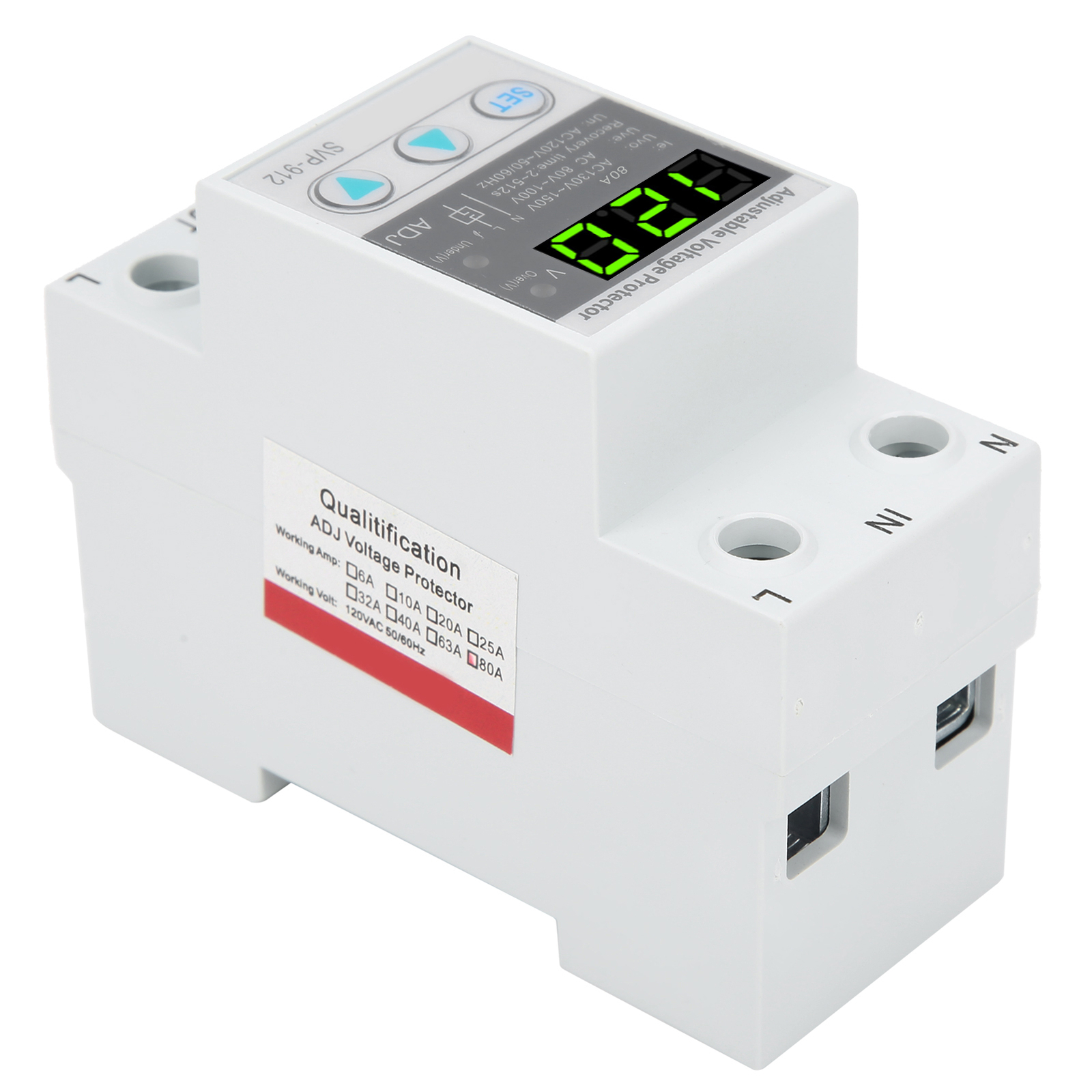 120VAC 80A Adjustable SelfRecovery Under Voltage Auto-Reset Protection Switch
