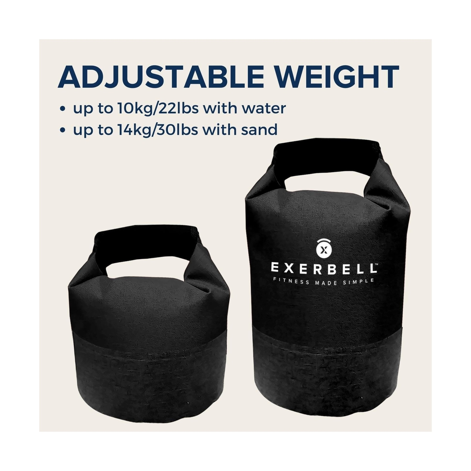 Foldable & adjustable kettlebell 2-14 kg – water- and sandbag kettlebell &