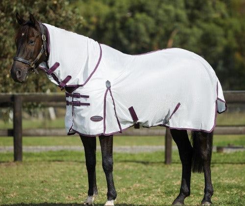 Weatherbeeta Comfitec Essentail Mesh II Combo Neck Fly Sheet- SOLID COLORS CLOSE