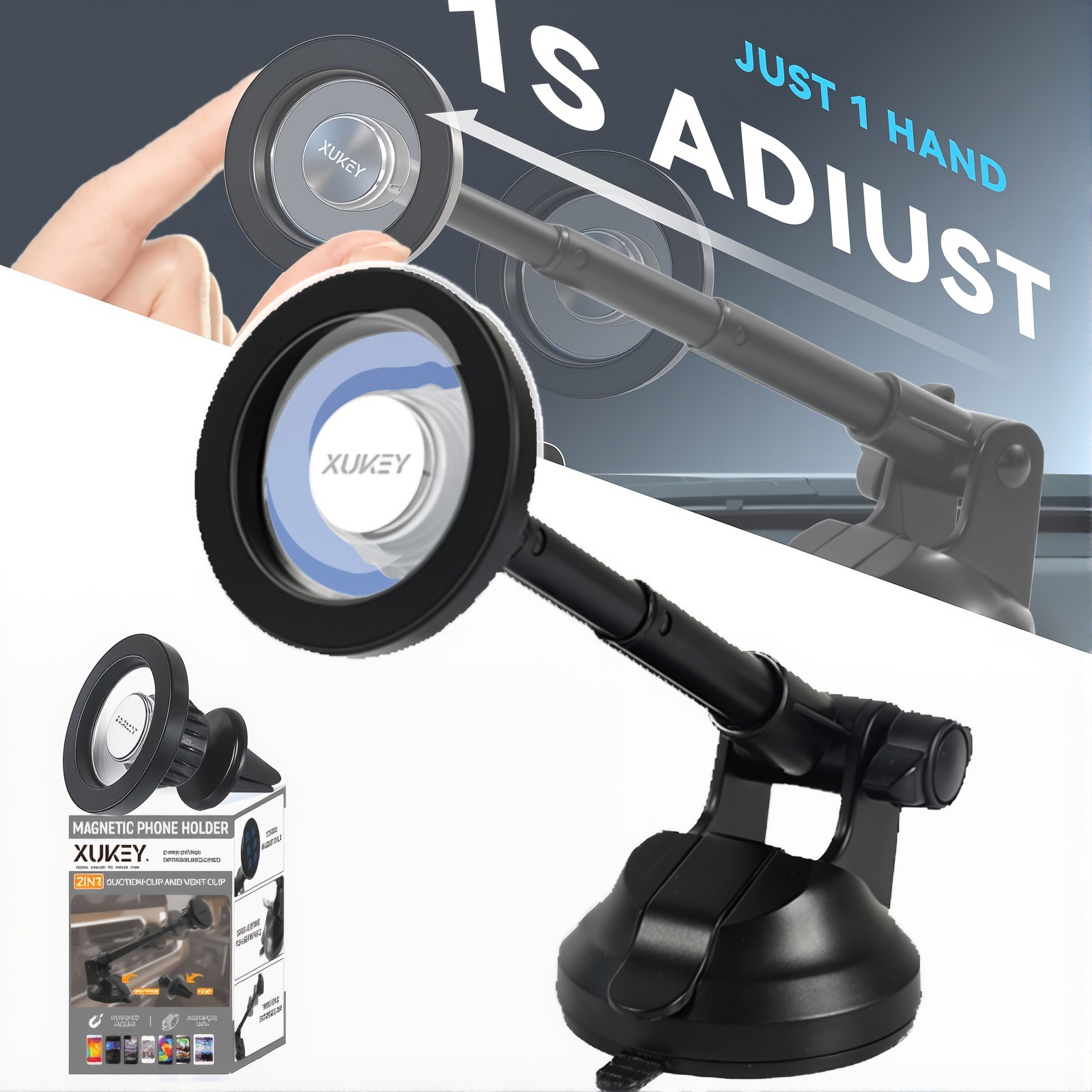 Magnetic Car Mount Dashboard Vent Cell Phone Holder Stand 4 iPhone 17 16 Magsafe