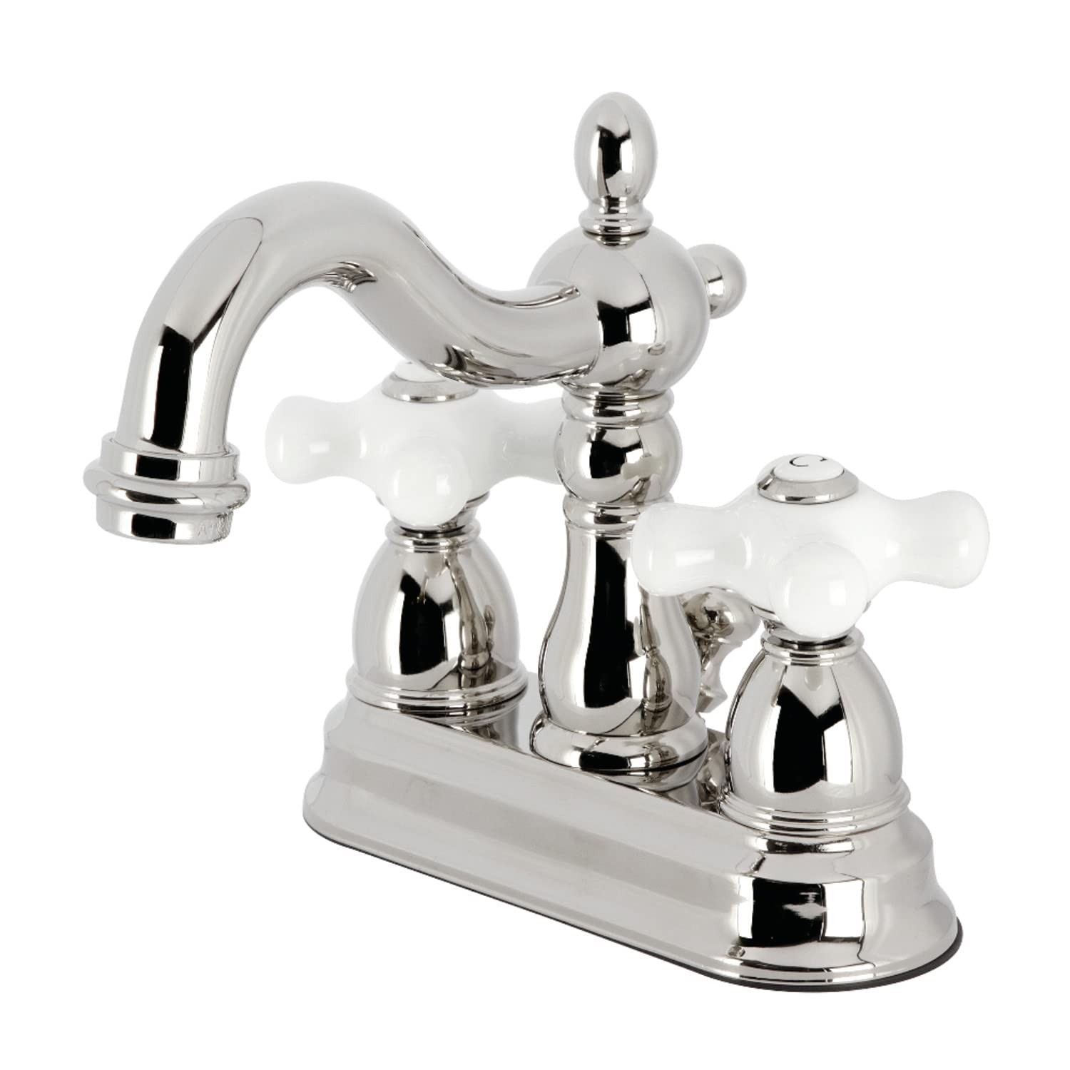 Kingston Brass KB1606PX Heritage 4 in. Centerset Bathroom Polished Nickel