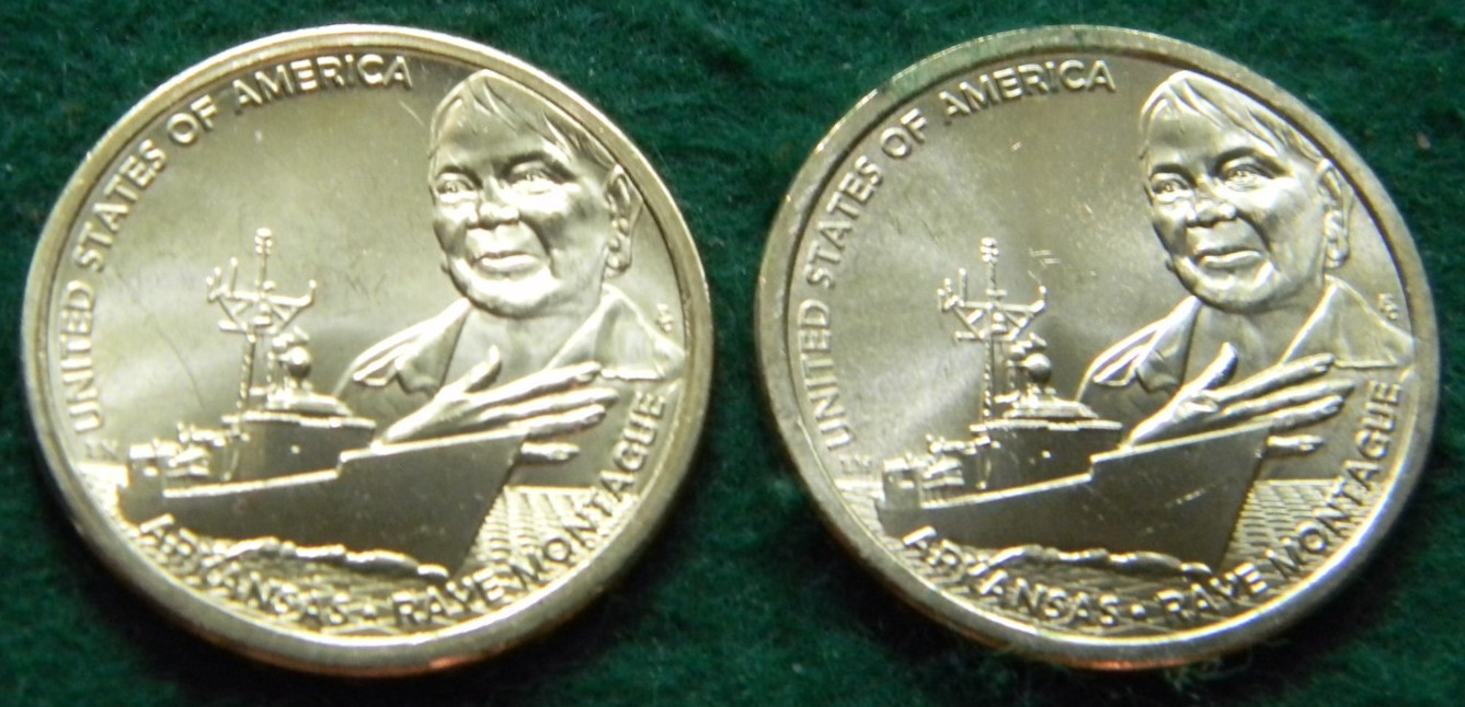 2025 P & D ARKANSAS RAYE MONTAGUE NAVAL ENGINEER INNOVATION DOLLAR (2 COINS) UNC