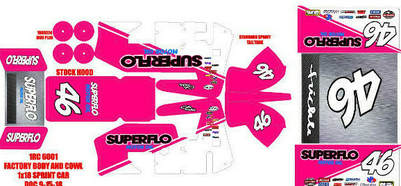 1RC SPRINT WRAP COLE TRICKLE SUPERFLO DAYS OF THUNDER THEME WRAP KIT