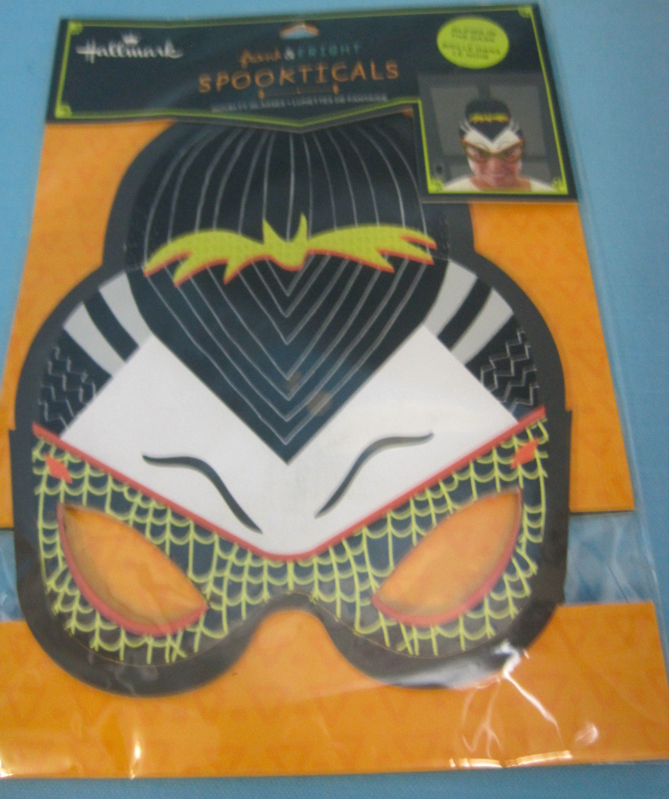 Halloween Mask Spookticals Fall Autumn Party Black Orange Green Glow in Dark