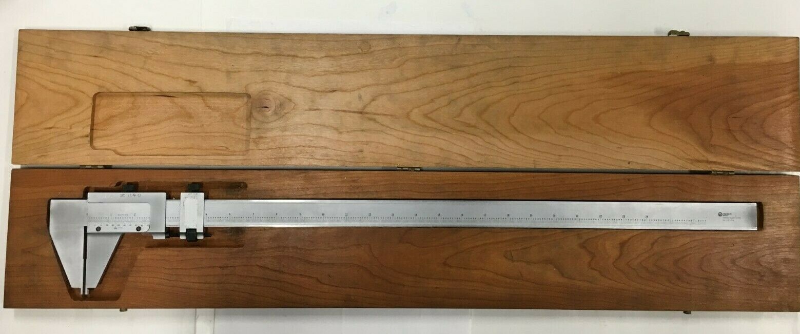 Precision Brands 75104 Carbide Nib Jaw Vernier Caliper, 0-24" Range, .001"