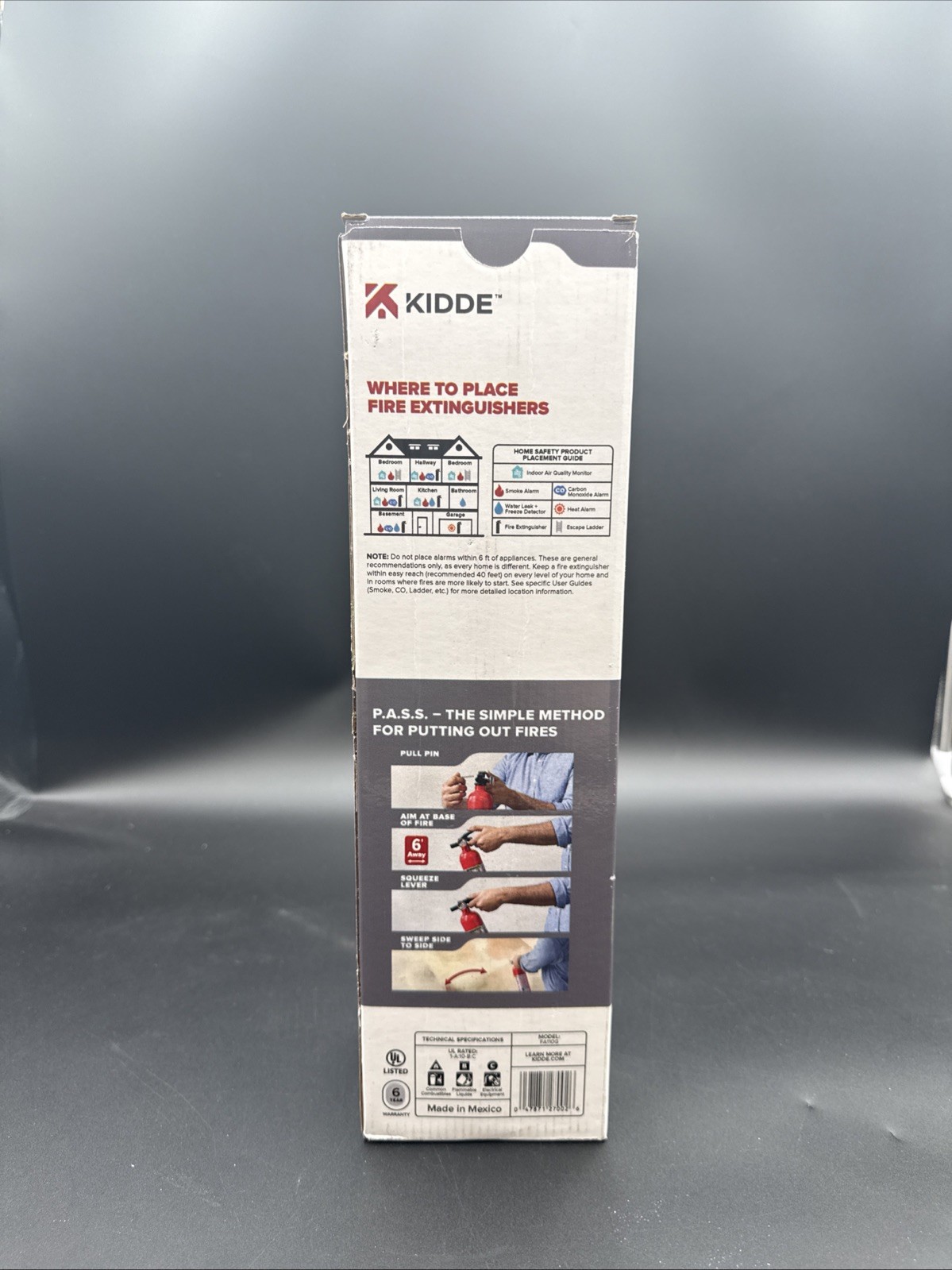 Kidde FA110G Multipurpose Home Fire Extinguisher - 466142MTL 2.5 Pounds