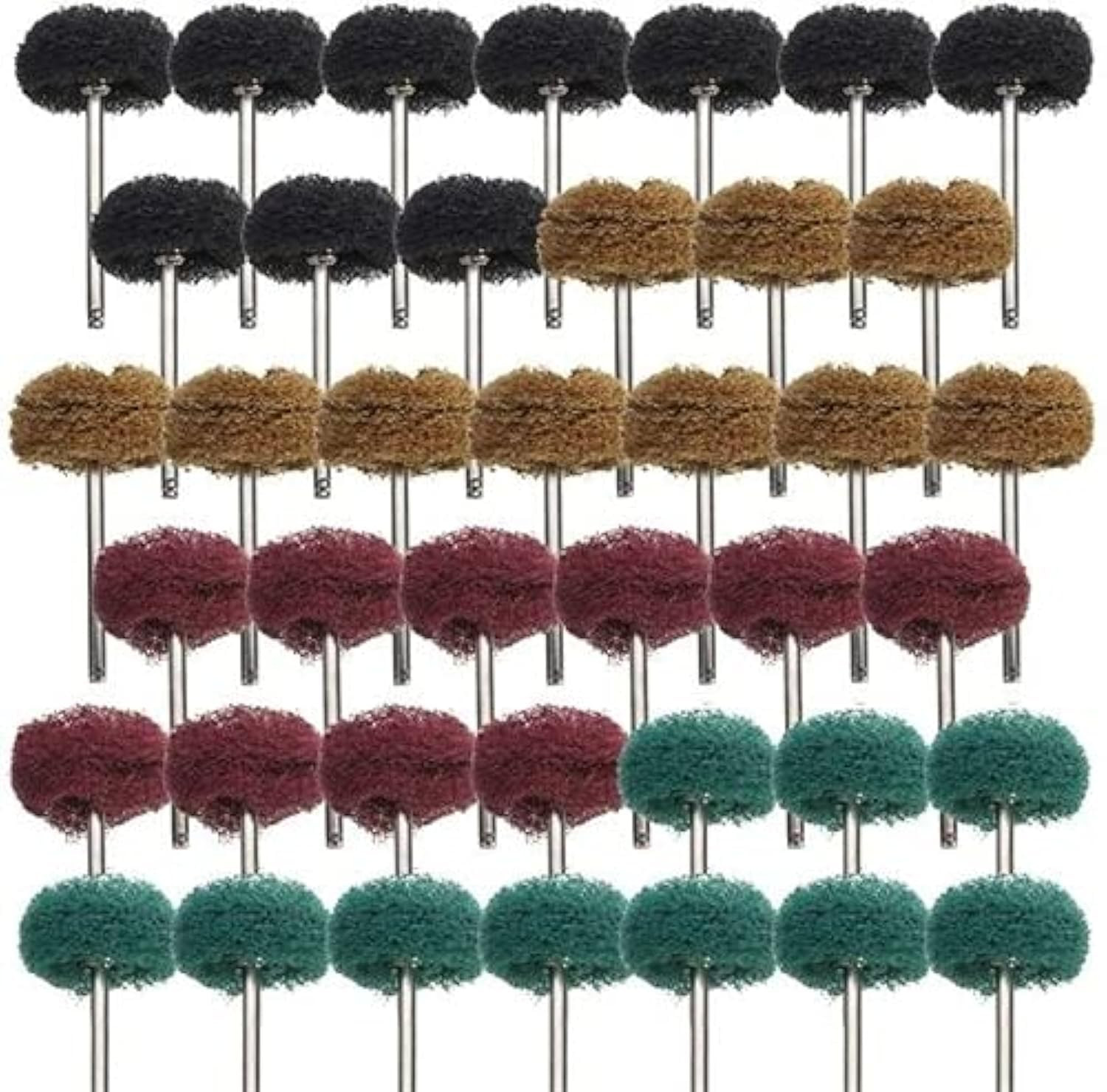 40-Pack 1-Inch Abrasive Buffing Wheels for Rotary Tool with 1/8" Shank