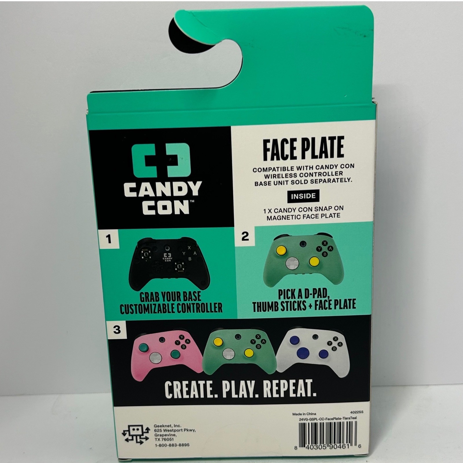 Candy Con Face Plate Tiara Teal Magnetic Customizable Controller 24VG-GSPL-CC