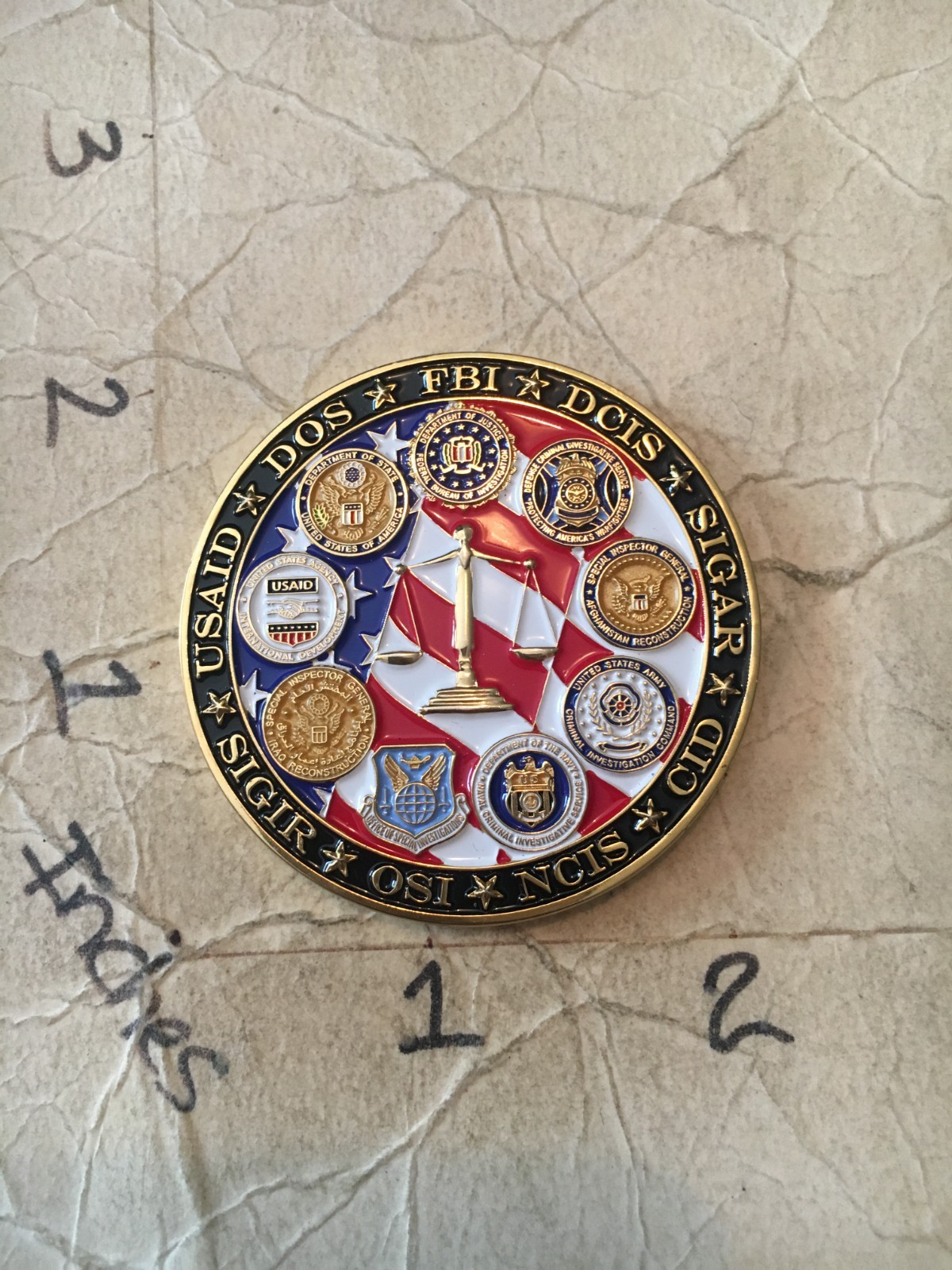 US Army International Contract Corruption Task Force Challenge Coin 9/10/25