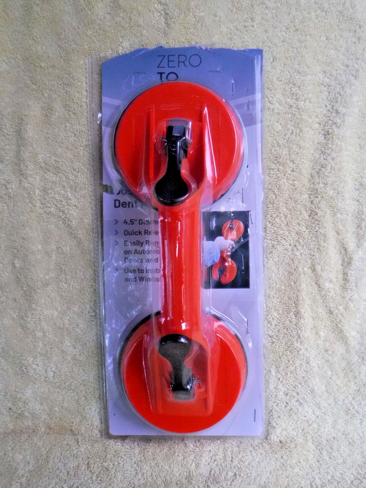 NEW/UNUSED, BUT OPEN PACK! ZERO TO 60 DOUBLE HEAD DENT PULLER AUTO REPAIR ITEM!