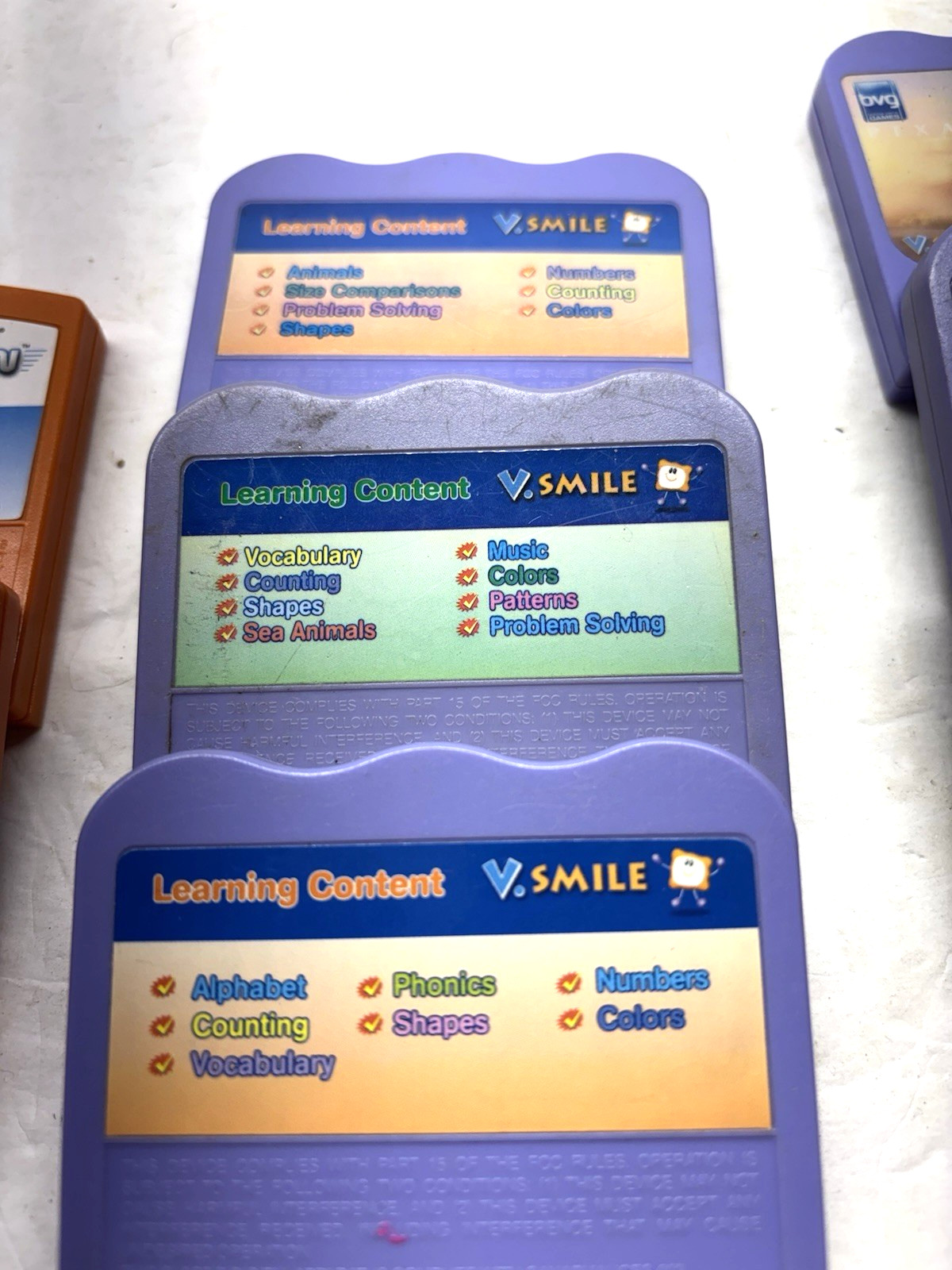 VTech VSmile System Cartridges Learning Games Set 8 Pooh Mermaid Lion King Dora