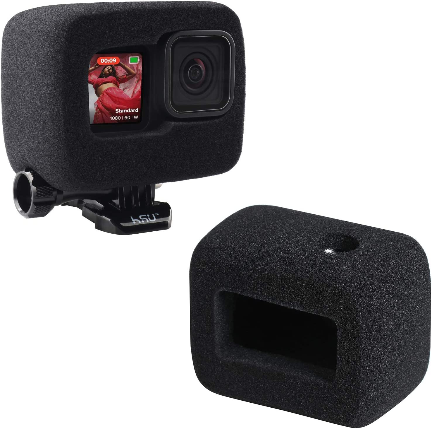 HSU Windslayer Cover for Gopro Hero 13/12/11/10/9 Black, Windslayer Cover