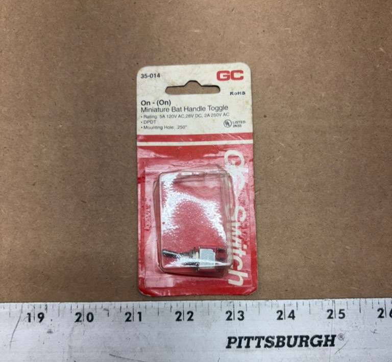 GC Electronics 35-014 DPDT Miniature Bat Toggle Switch On-On 5A 120V