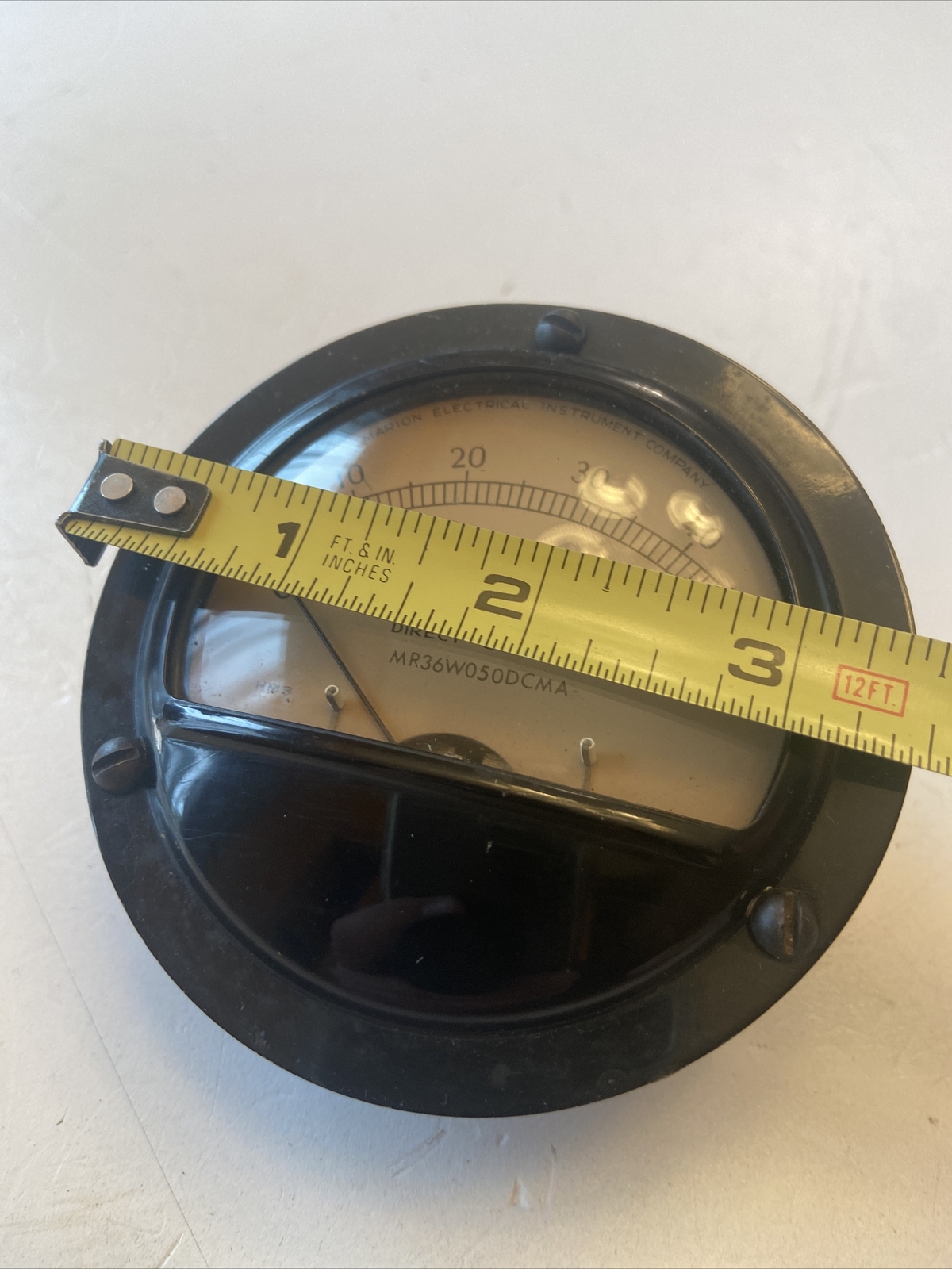 Vintage Marion Milliamperes DC Panel Meter Model HM3 Scale 0-50 #K