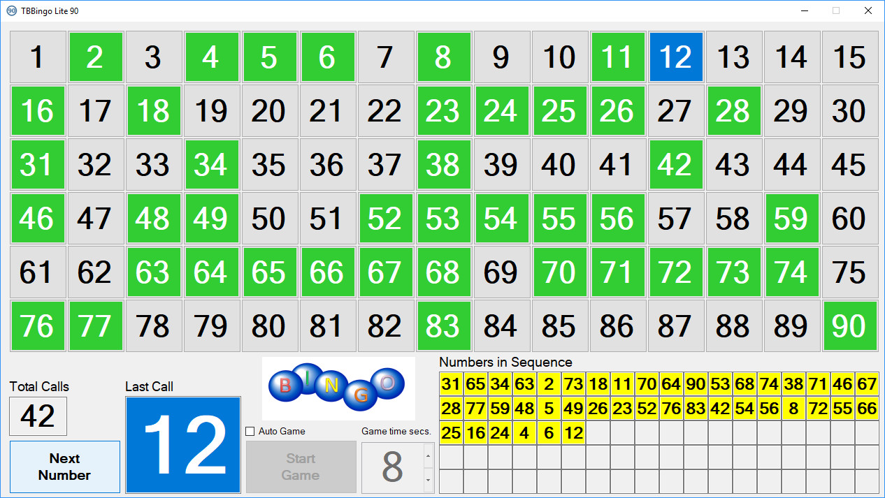 TBBingo Lite 90 Full Version