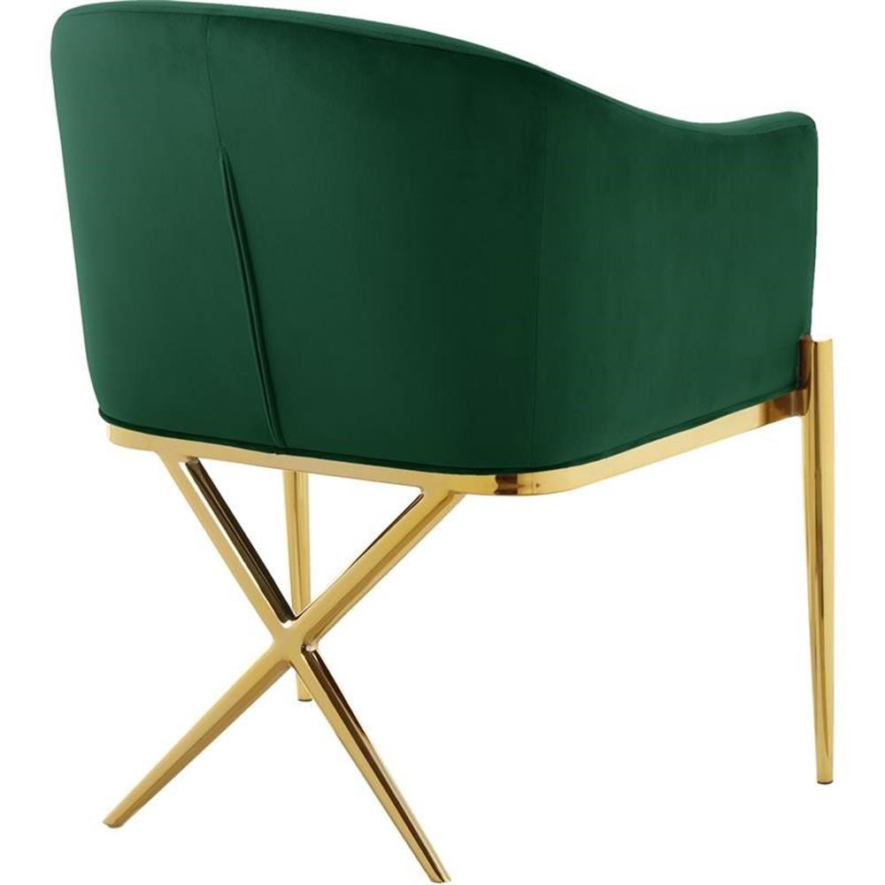 Meridian Furniture Xavier Green Velvet Dining Chair