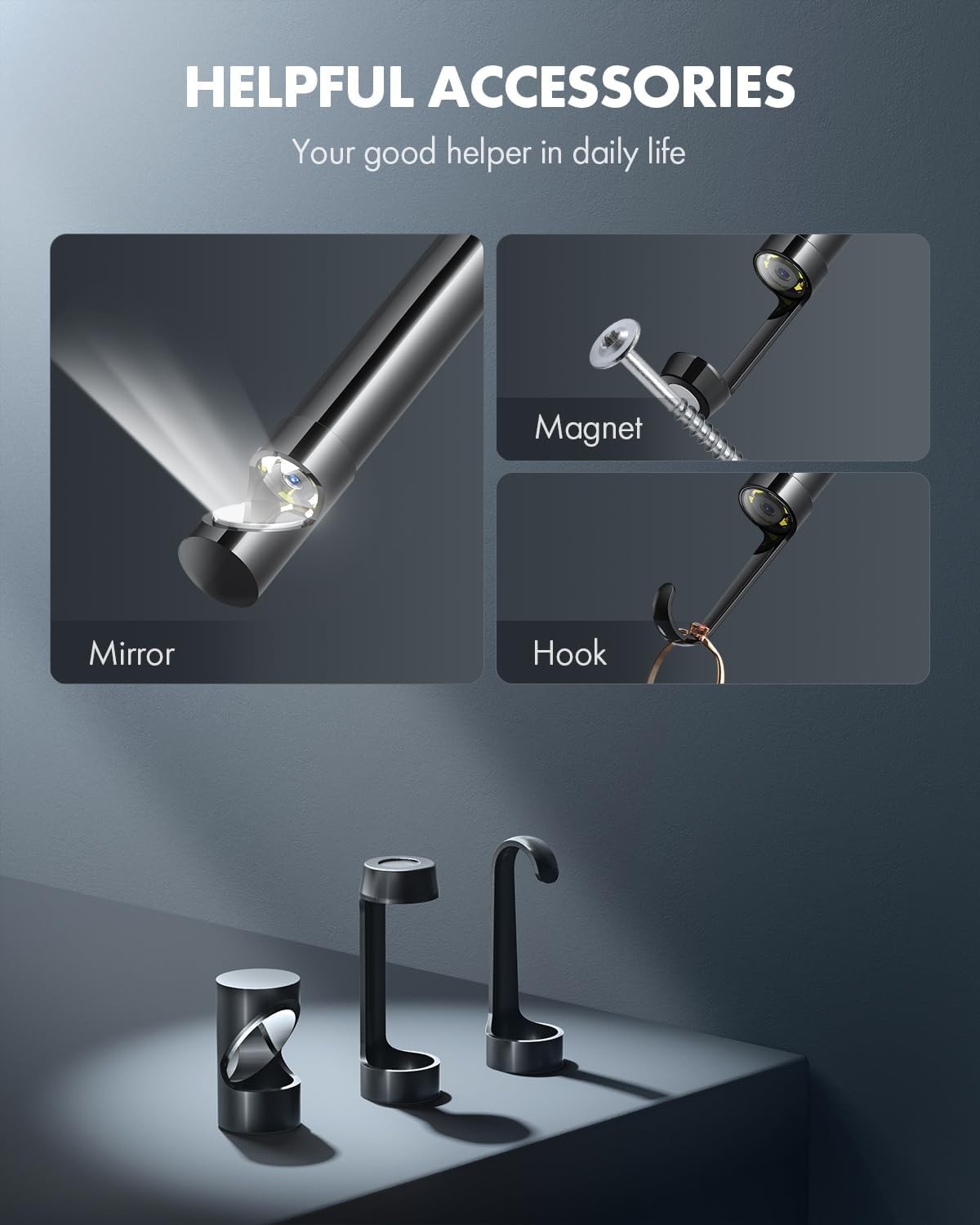 USB Endoscope Camera 1920P HD Borescopes Fit for iPhone and Android 16.5ft