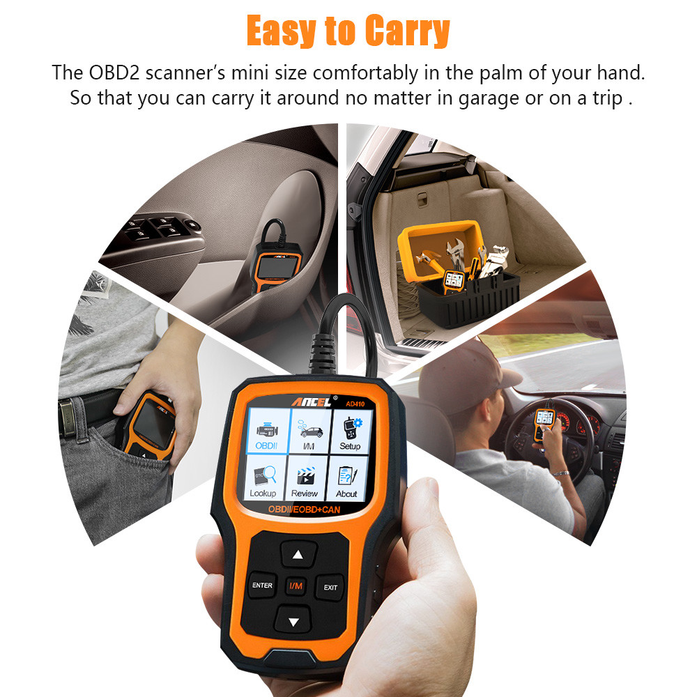 ANCEL AD410 OBD2 Scanner Car Diagnostic Scan Tool Check Engine Fault Code Reader